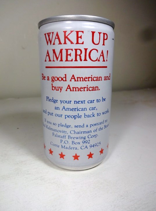 Falstaff Lager - "Wake Up America" - aluminum