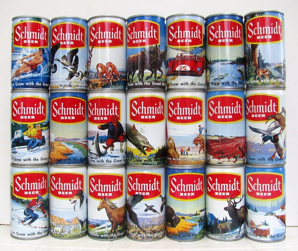 Schmidt Scenes - 21 cans - crimped steel - (5 T/O cans) - Click Image to Close