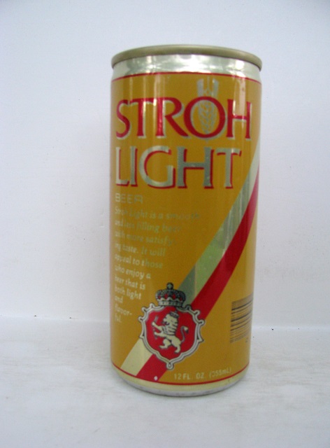 Stroh Light - T12 - gold aluminum - T/O - Click Image to Close