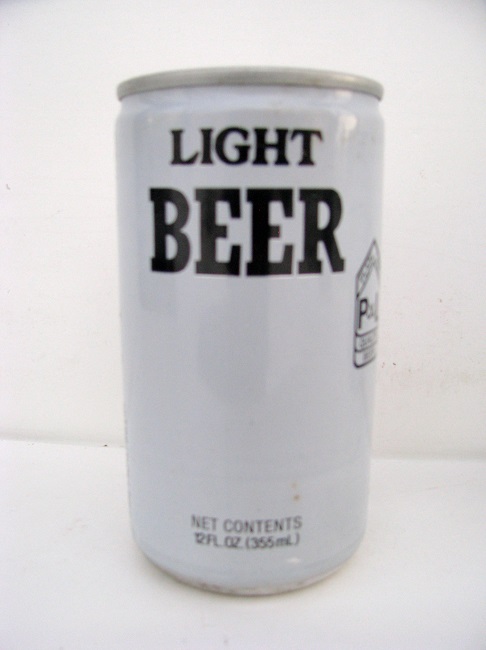 Light Beer - Falstaff - Plain Label - black P L - Click Image to Close