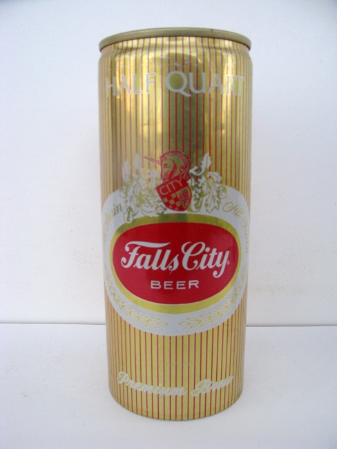 Falls City - gold w stripes - 16oz - Click Image to Close