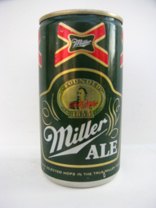Miller Ale - aluminum - contents on side - Click Image to Close