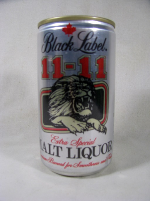 Black Label 11-11 Malt Liquor - silver - Click Image to Close
