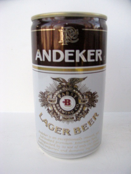 Andeker Lager Beer - brown & white - T/O - Click Image to Close