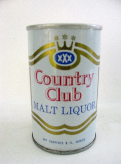 Country Club Malt Liquor - SS - tall 8oz - contents bf - T/O - Click Image to Close