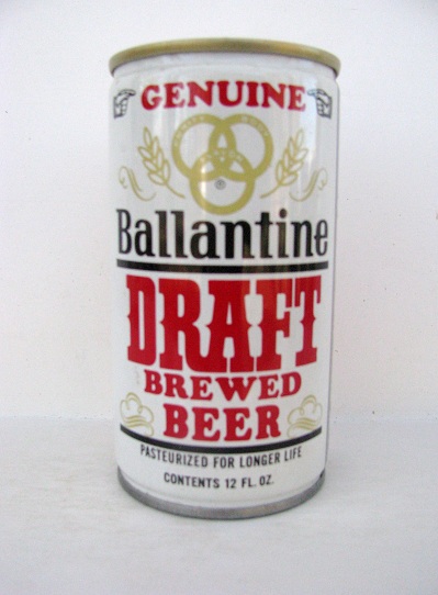 Ballantine Draft Brewed - crimped w narrow seam