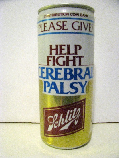 Schlitz - 'Help Fight Cerebral Palsy' - bank - 16oz