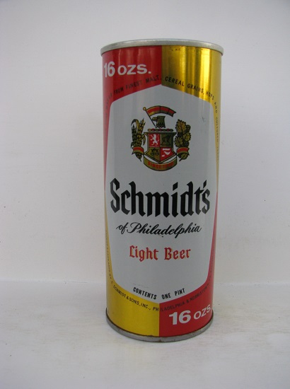 Schmidt's Light Beer - 16oz - SS - metallic - Click Image to Close