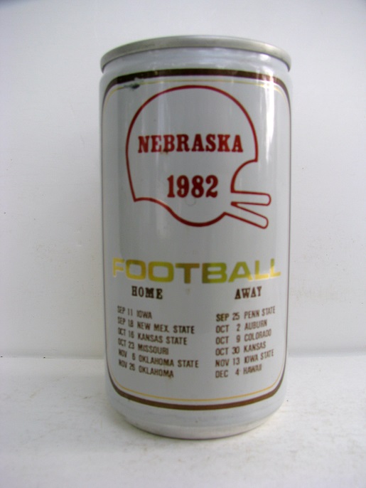 Falstaff - 1982 Nebraska Football Schedule - white helmet - T/O