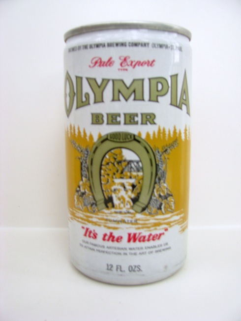 Olympia - 'It's the Water' - red letters - "All Aluminum Can' - Click Image to Close
